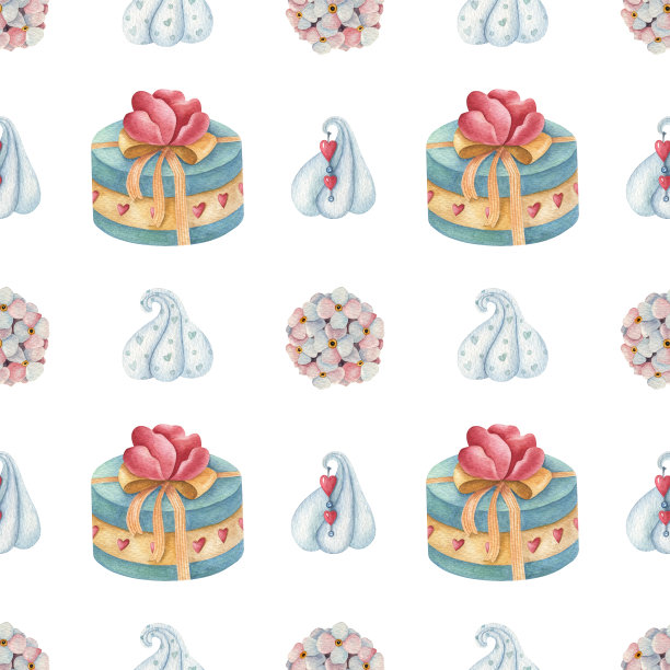 水彩无缝模式图片下载