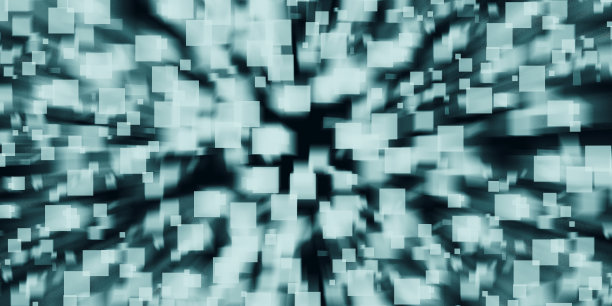蓝色混合绿色背景正方形模糊正方形抽象模糊马赛克插图科学商业或技术3d插图图片下载
