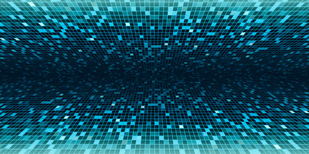 蓝色混合绿色背景正方形模糊正方形抽象模糊马赛克插图科学商业或技术3d插图图片下载