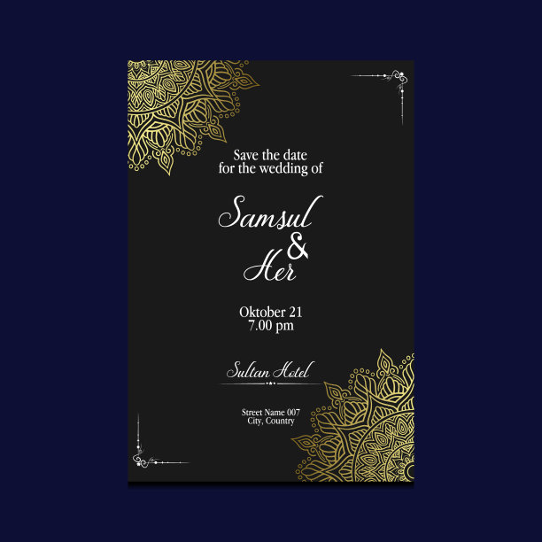 奢华的黄金曼陀罗华丽的背景婚礼图片下载