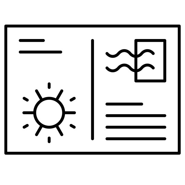 夏季明信片图标，与暑假相关图片下载