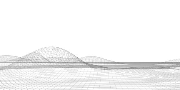 抽象数字连接结构线未来表抽象几何计算机人工智能粒子图案网络空间景观背景三维插图与剪切路径图片下载
