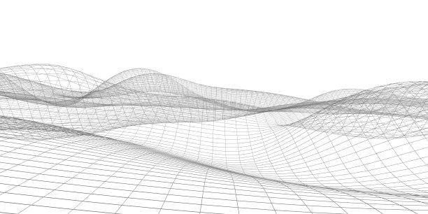 抽象数字连接结构线未来表抽象几何计算机人工智能粒子图案网络空间景观背景三维插图与剪切路径图片下载
