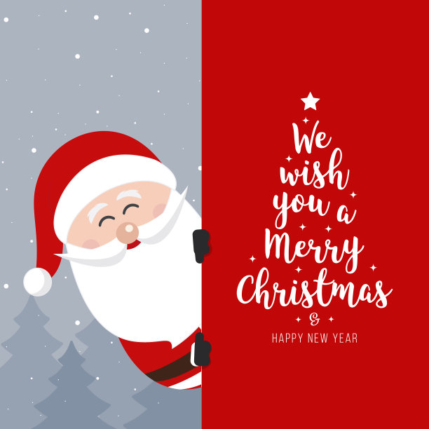 圣诞老人招牌圣诞快乐，幸福快乐图片下载