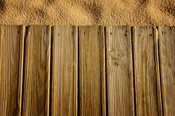 背景与木材和沙子图片下载