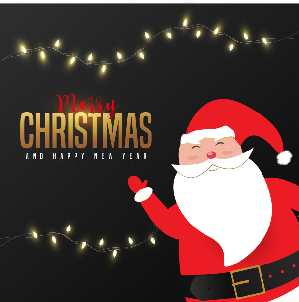 时尚圣诞快乐，新年快乐图片下载