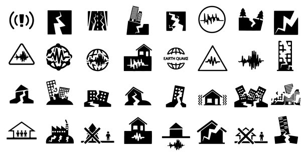 地震图标设置样式股票图片下载