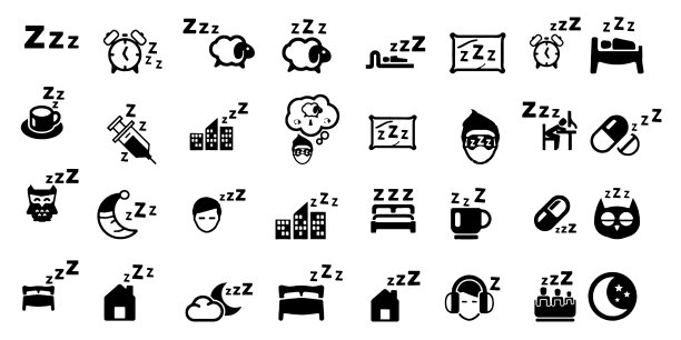 睡眠图标设置样式股票图片下载
