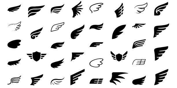 机翼图标设置白色背景图片下载