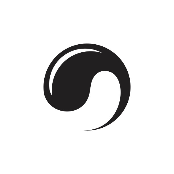 黑色油状圆形简约标志图片下载