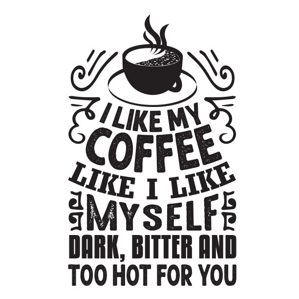 我喜欢我的咖啡，就像我图片下载