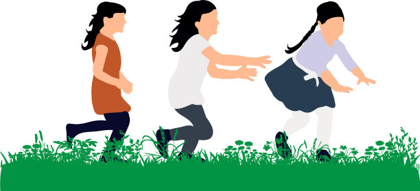 快乐儿童运行图标概念童年图片下载