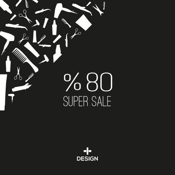 黑底白底促销打折图片下载