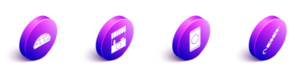 设置等距玉米卷与玉米粉圆饼街头摊位图片下载