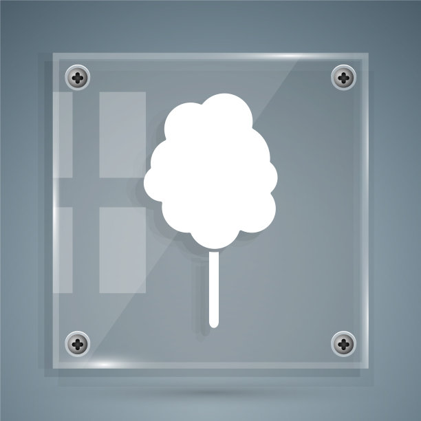 白色棉花糖图标孤立在灰色图片下载