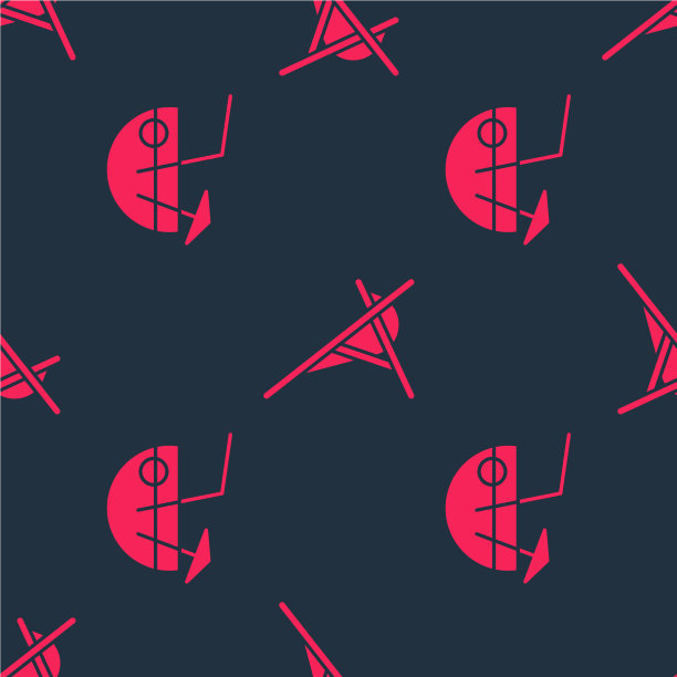 将椰子鸡尾酒和日光浴床无缝设置图片下载