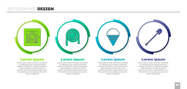 设置消防水带柜消防水带卷筒消防锥图片下载