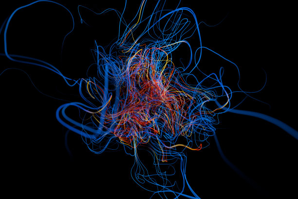 五彩纷乱的波浪形物体图片下载