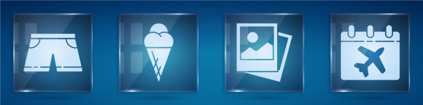 泳裤，华夫蛋筒冰淇淋图片下载