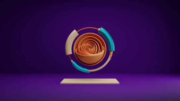 抽象艺术雕塑3d渲染图片下载