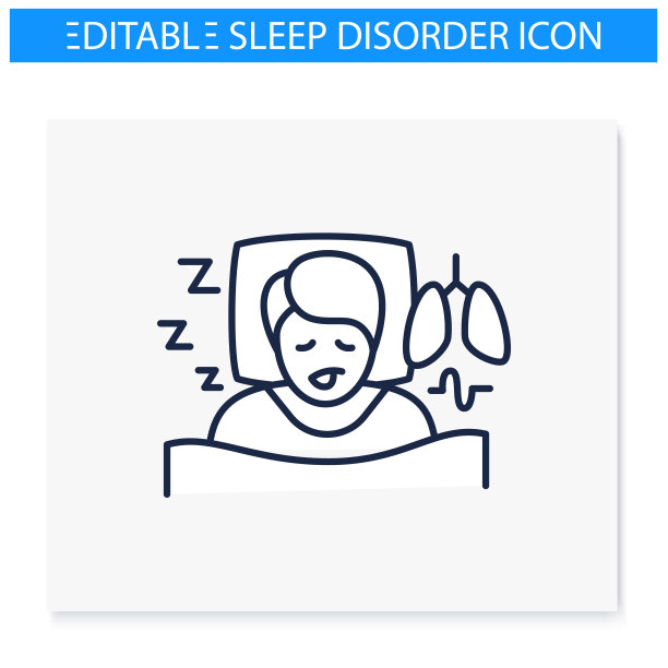 睡眠研究线图标图片下载