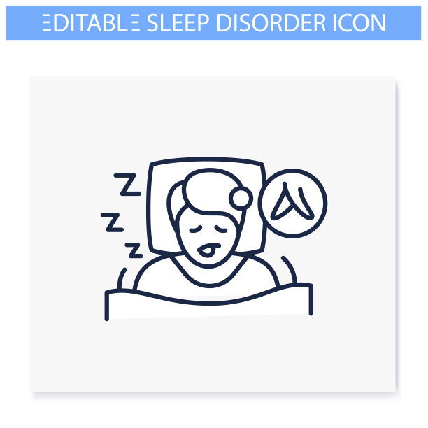 不安腿综合征线条图标图片下载