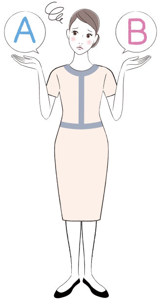 一位女美容师将A与B进行比较图片下载