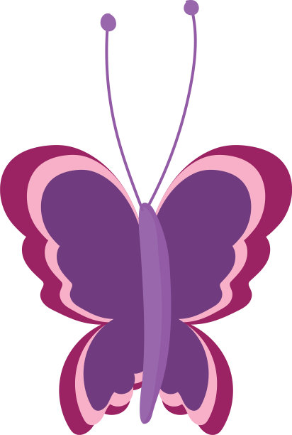 美丽的蝴蝶精致的昆虫孤立的图标图片下载