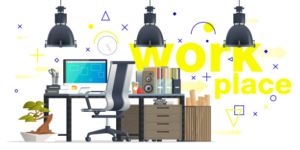 办公室工作场所室内设计图片下载