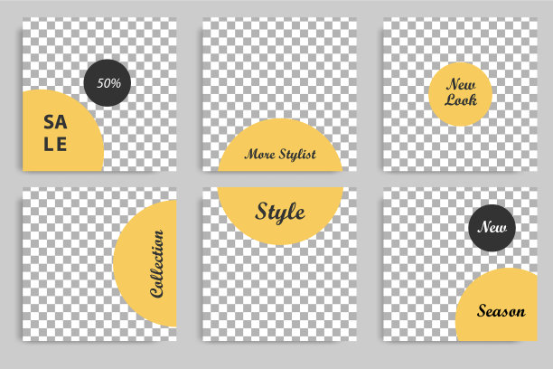 以黑色为背景的简约现代布局设计图片下载