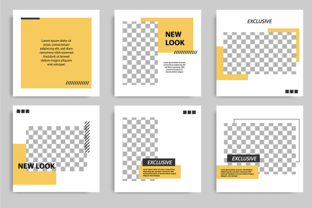 社交媒体张贴横幅模板收集图片下载