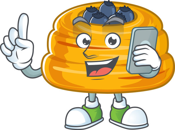 一个甜蜜的kataifi卡通设计讲电话图片下载