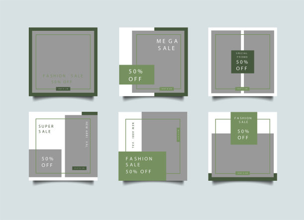 绿色时尚社交媒体推广广场图片下载