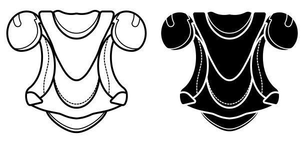 冰球运动员防护装备图标图片下载