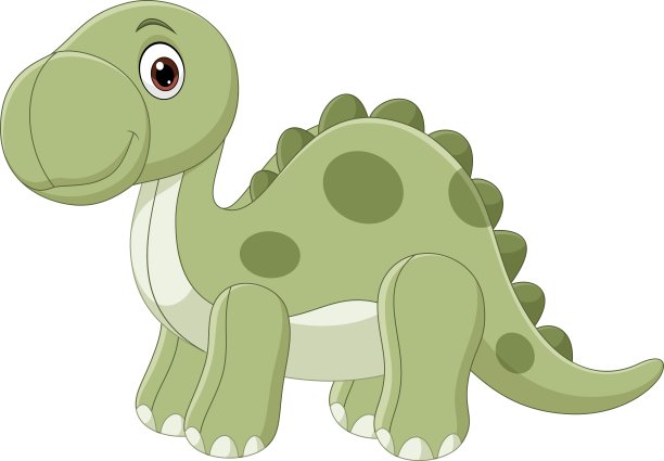 可爱的恐龙娃娃在白色的背景图片下载