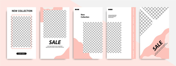 桃现代社交媒体故事的故事模板图片下载