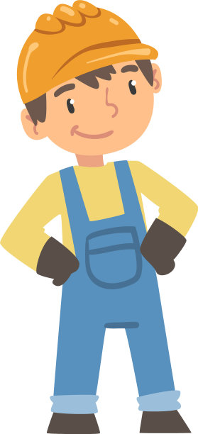 男孩建筑工人可爱的小建筑工人图片下载