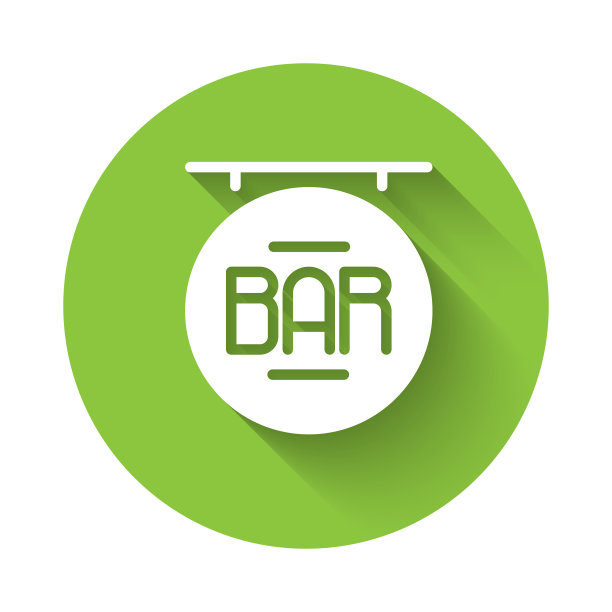 带有题字栏图标的白色街道招牌图片下载