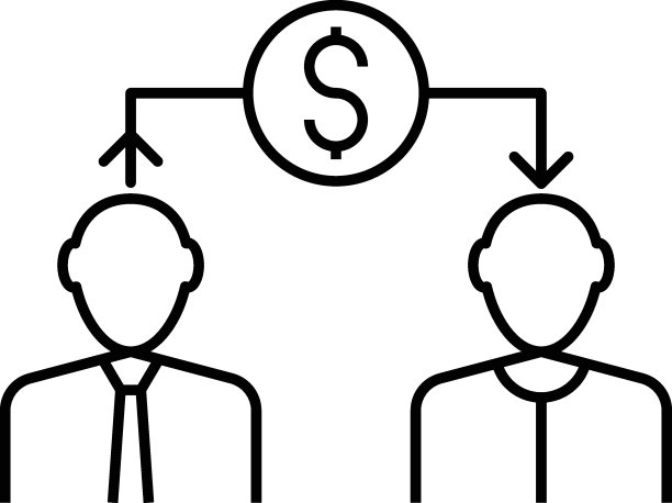 另类金融服务向量图标设计，白色背景上的金融家和投资者符号，商业资本主义和金融标志，p2p借贷概念，图片下载