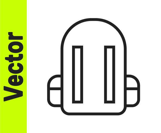 黑色线学校背包图标孤立在白色图片下载