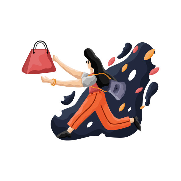 购物概念登陆页面设计模板图片下载