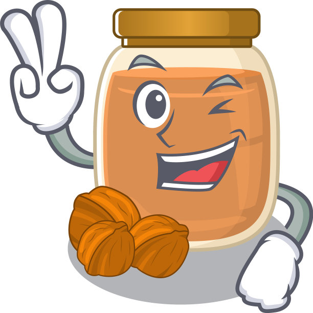 吉祥物滑稽的奶油核桃卡通人物图片下载