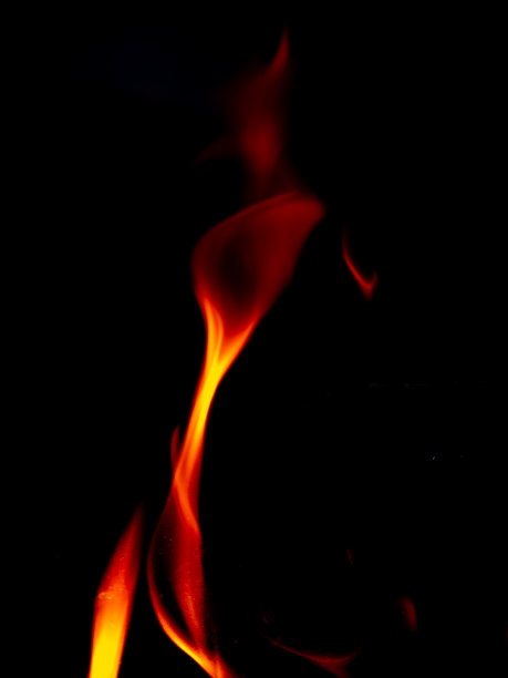 火焰火焰燃烧发光的黑色背景，美丽的抽象火焰熊熊燃烧的orane和红色火焰显示高和力量的能量，照片美丽的图形创意设计火焰墙纸和图案图片下载