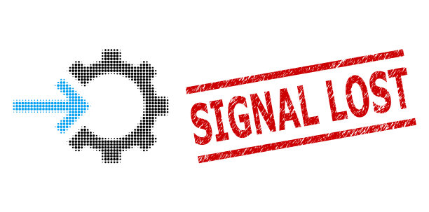 刻痕信号，失去密封和半色调星点齿轮图片下载