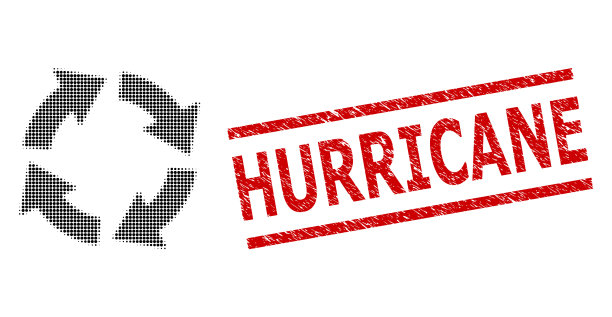 垃圾飓风印章和半色调点缀图片下载