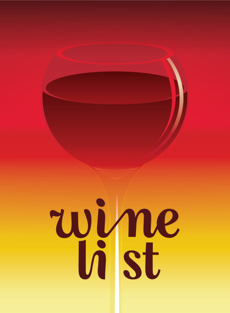 酒单配满杯红酒图片下载
