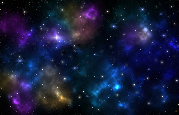 星空与明亮的宇宙星云图片下载