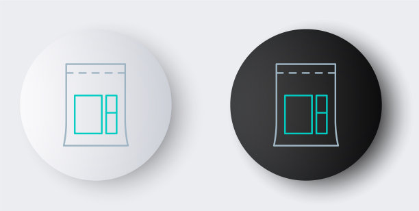 线水泥袋图标孤立在灰色背景图片下载