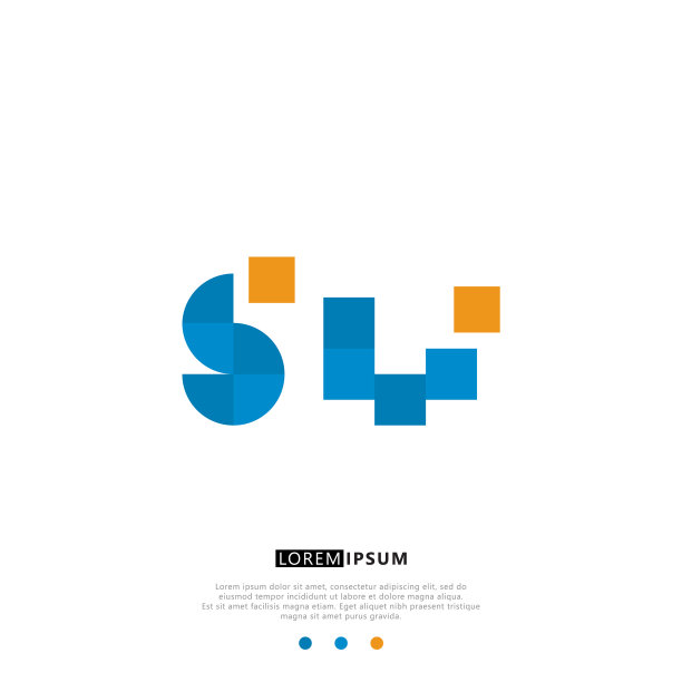 Sw或ws标志字母初始设计模板图片下载