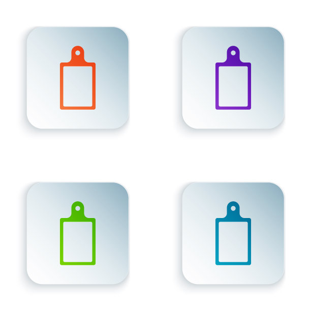 彩色切割板图标孤立在白色图片下载